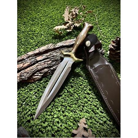 El Yapımı Çift Ağız Kamp Bıçağı Kama (Ceviz Kabze)