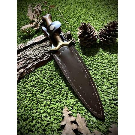 El Yapımı Çift Ağız Kamp Bıçağı Kama (Ceviz Kabze)