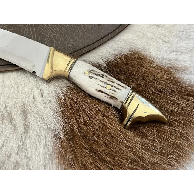 Kurt Başlı Büyük Kukri Sallama Bıçağı (Geyik Kabze)