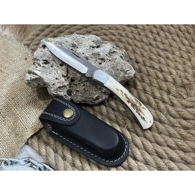 El Yapımı n690 Geyik Boynuz Kabze Çakı No1