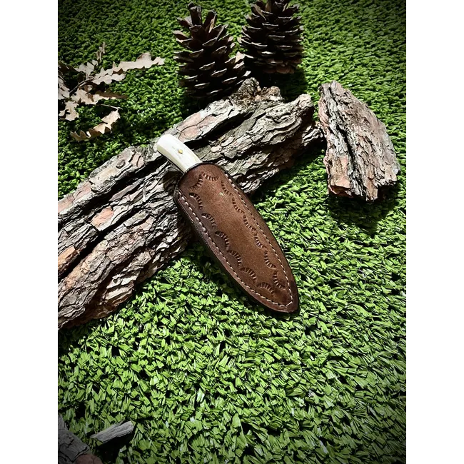 El Yapımı Mini Bushcraft Camp Bıçağı (Geyik Boynuz)
