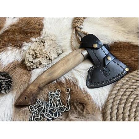 El Yapımı Dövme Kamp Baltası no 3 Çift Yönlü Özel Seri