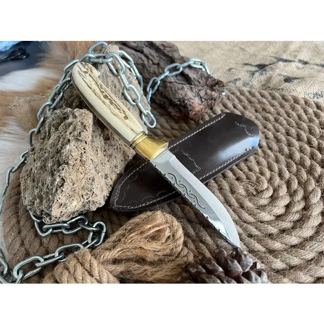 İşlemeli Namlu Bushcraft Kamp Bıçağı
