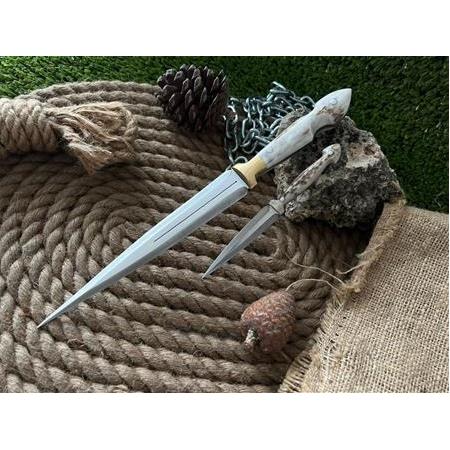 Çift Ağızlı Kombine Geyik Boynuz Kabze