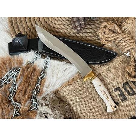 El Yapımı Büyük Bıçak Kukri Pala (Geyik)