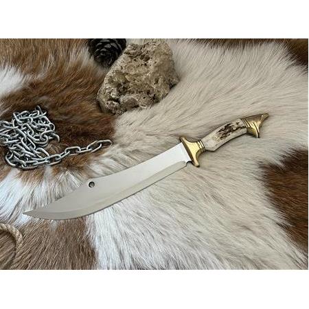 El Yapımı Kurt Başlı Pala no:2 (Geyik Kabze)