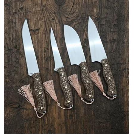 El Yapımı Mutfak Bıçak Seti 4lü (Stantlı)