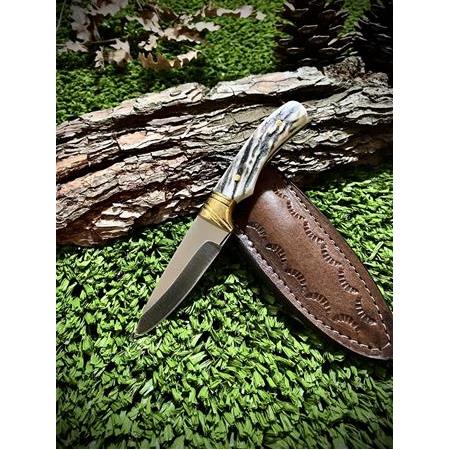 El Yapımı Mini Bushcraft Camp Bıçağı (Geyik Boynuz)