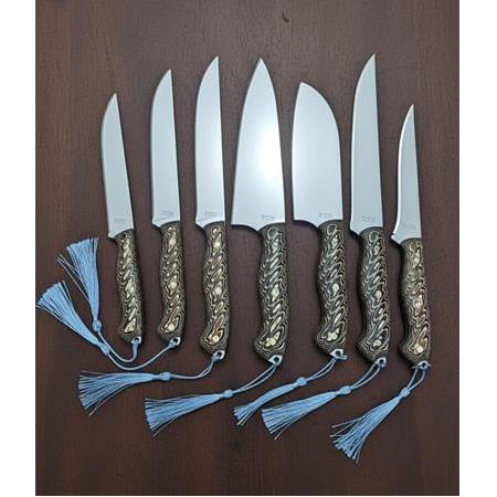 El Yapımı Mutfak Bıçak Seti 7Li (Stantlı)