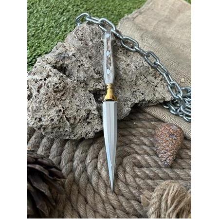 El Yapımı Çift Ağız Kampçı Bıçağı No:1 ( Geyik Boynuz )