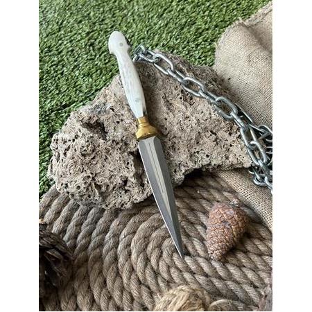 El Yapımı Çift Ağız Kampçı Bıçağı No:2 ( Geyik Boynuz )