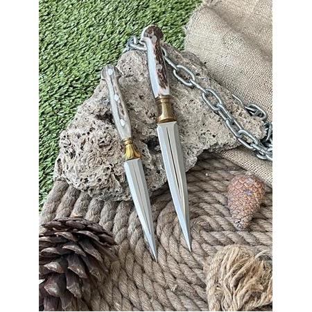 İkili Kombin Çift Ağız Kampçı Seti ( Geyik Boynuzu )