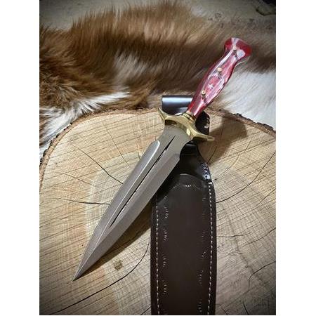 Türk Bayrağı İşlemeli Çift Ağız Kamp Bıçağı