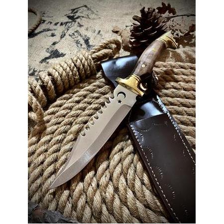 Prinç Örgülü Kurt Başlık Kök Ceviz Avcı Kamp Bıçağı