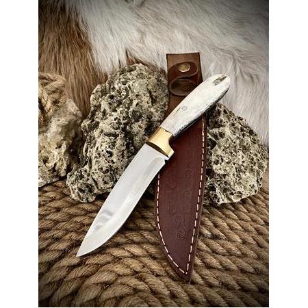 El Yapımı Bushcraft Kampçı Av Bıçağı (Geyik Boynuz)